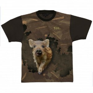 Wild Zone - Póló Vaddisznó mintás barna