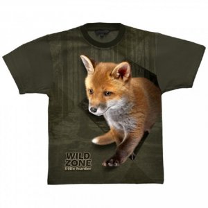 Wild Zone - Póló Róka mintás zöld