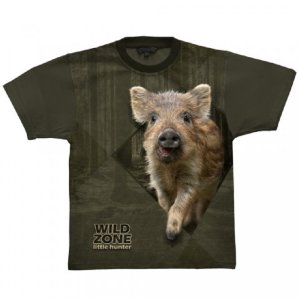 Wild Zone - Póló vaddisznó mintás zöld