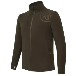 HP Logo Full Zip Fleece pulóver - Brown Bark