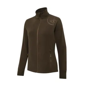 HP Logo Full Zip Fleece női felső - Brown Bark