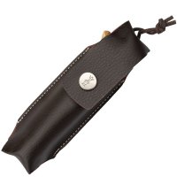 Opinel N08 inox Oliva bőrtokkal