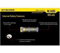 Nitecore 14500 850mAh 0,8A Li-ion 3,7V védett