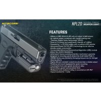 NITECORE - NPL20 lámpa + CR123A
