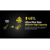 Nitecore RCR123A Li-ion akkumulátor 950mAh USB-C