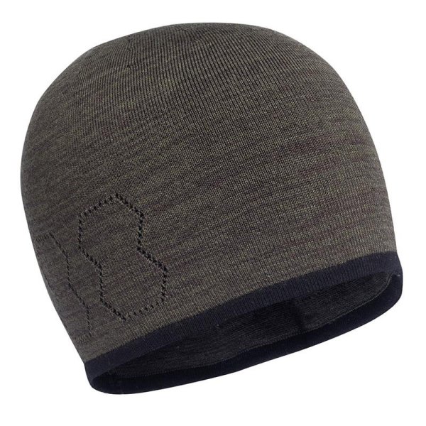 Merino Beanie sapka - Brown Bark & Moss