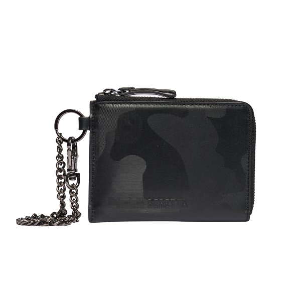 Zipped Pouch pénztárca lánccal - black