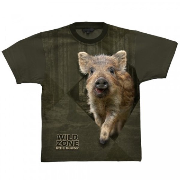 Wild Zone - Póló vaddisznó mintás zöld