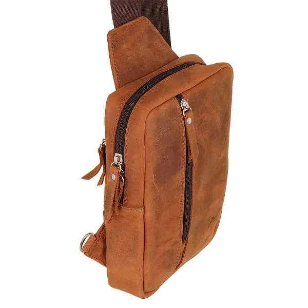 2wolfs PANDA Crossbody táska - barna