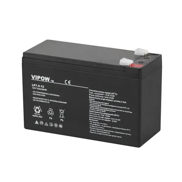VIPOW - Tartalék akkumulátor LP7,5-12  12V/7,5Ah