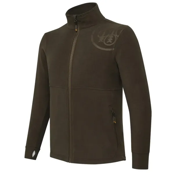 HP Logo Full Zip Fleece pulóver - Brown Bark