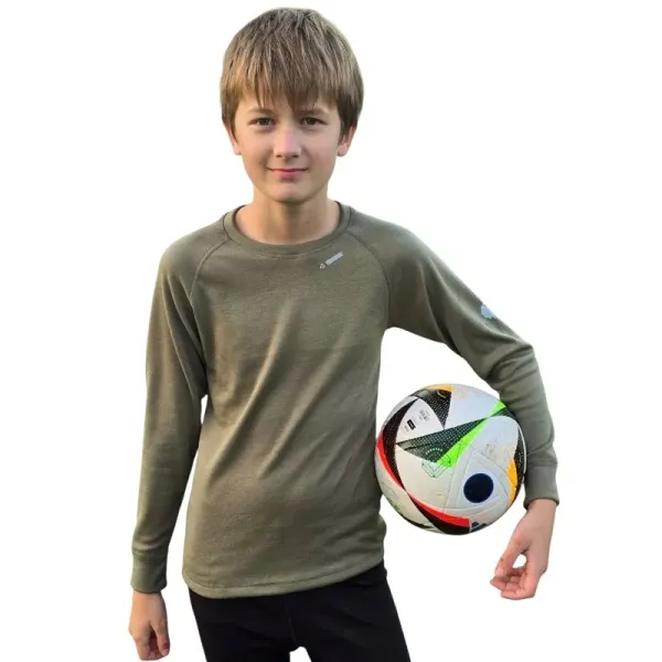 Gyerek póló WOOL DLR zöld